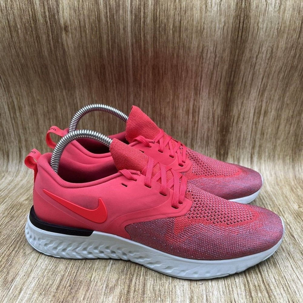 Nike Odyssey React 2 Flyknit AH1016-800 Red Running Shoes Women's Size 9